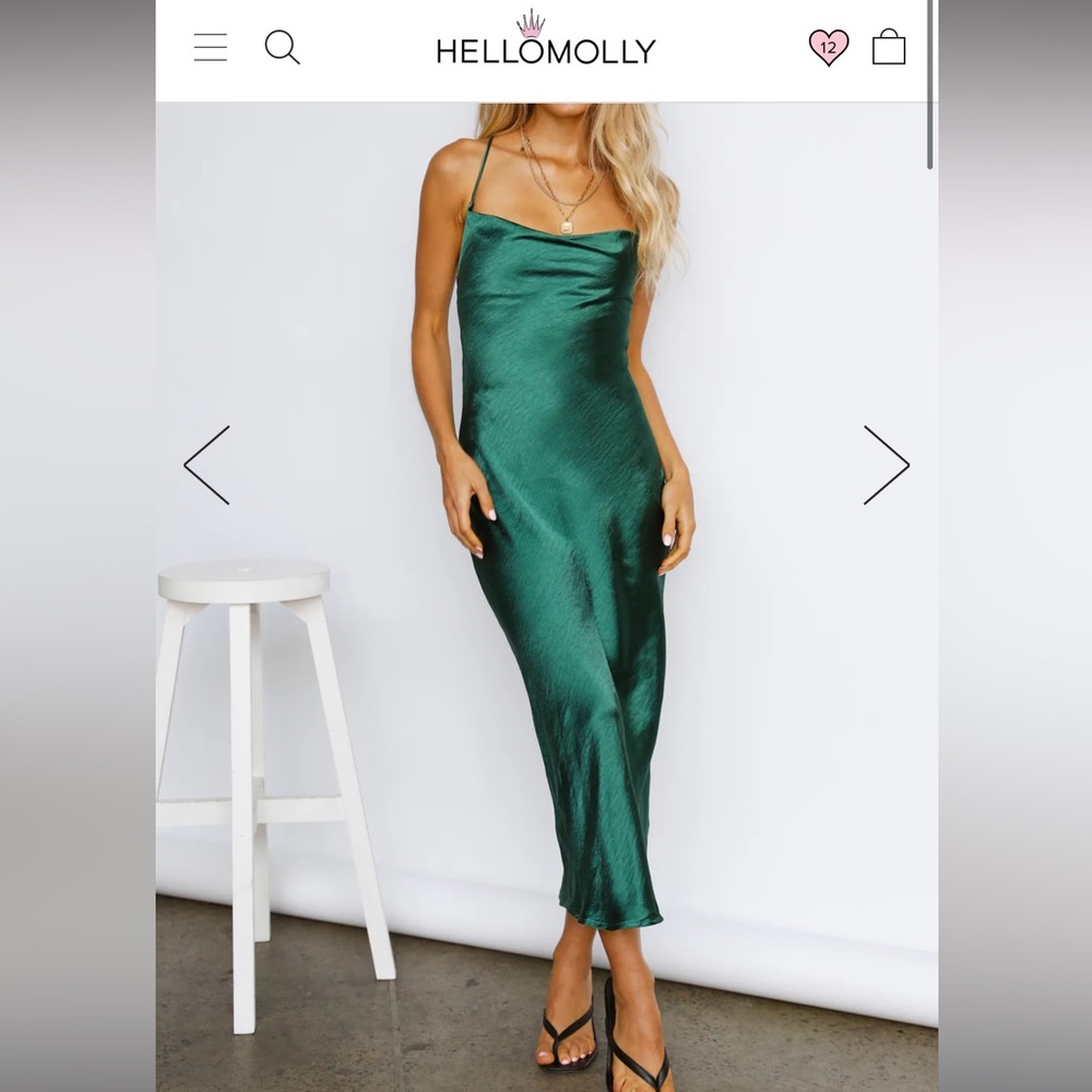 Hello Molly Who Loves You Midi Dress Teal XS